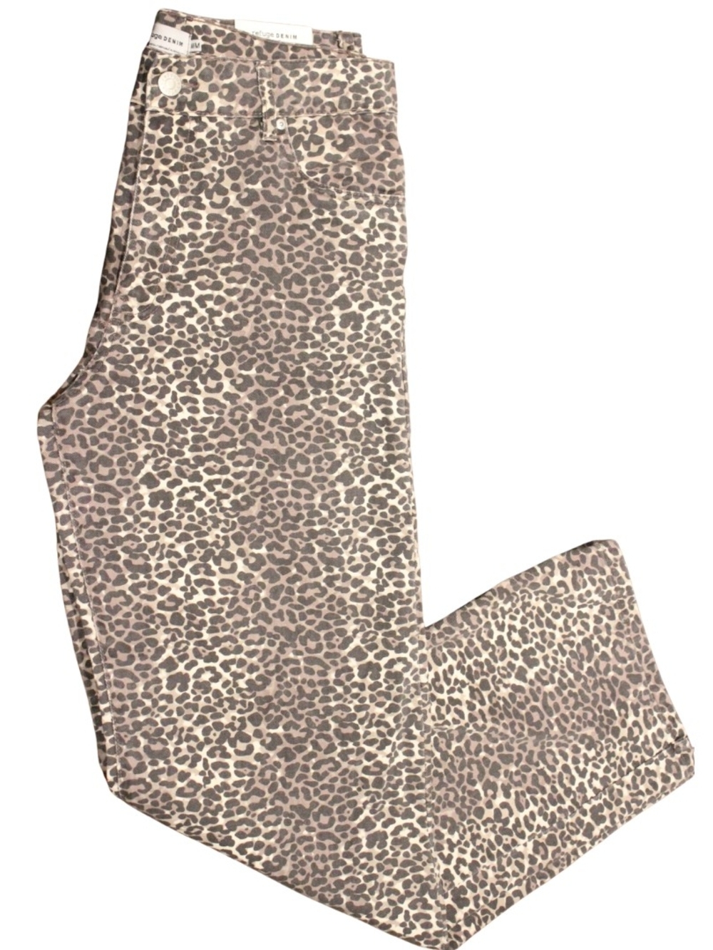 Refuge Denim Leopard Print Baggy Pants Size Medium BNWT
